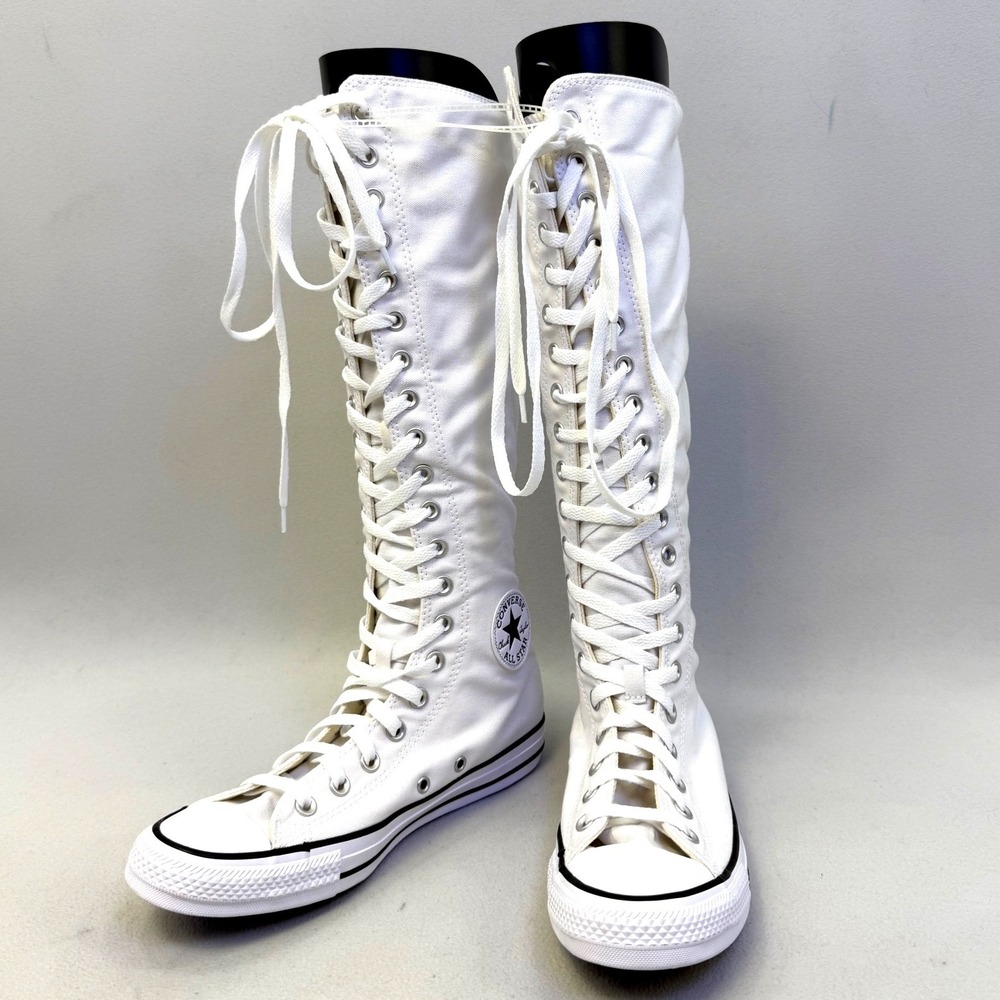 Converse Chuck Taylor All Star XX-Hi Knee High White Canvas Boots A10456C Mens 7